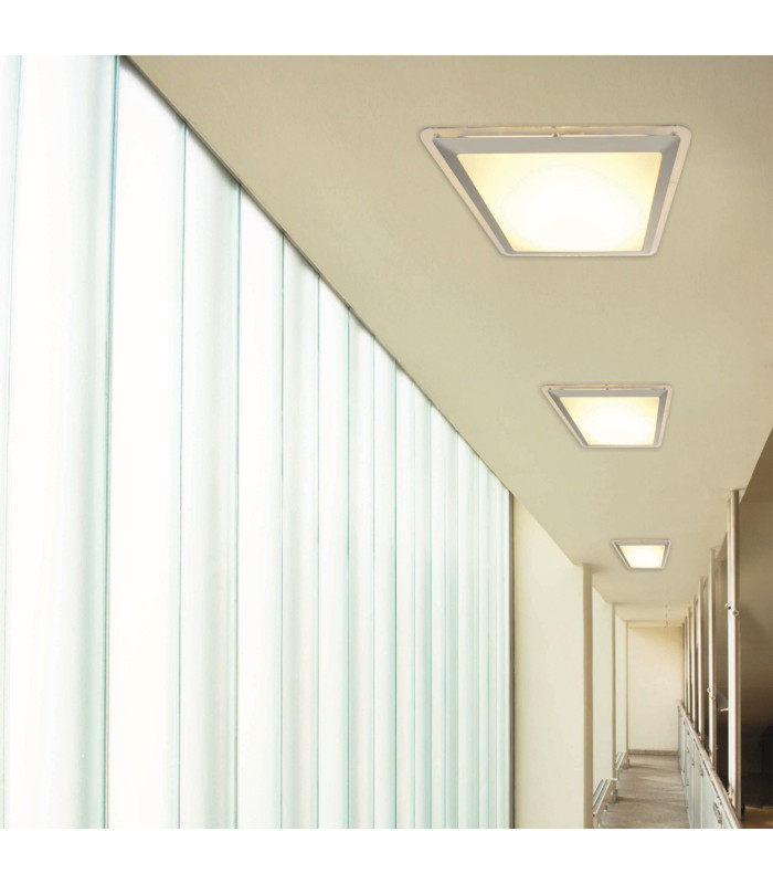 Bradfort LED Flush Ceiling Light Silver 3000K-4