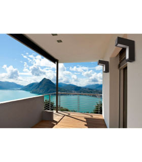 Angus LED L Shape Outdoor Modern Wall Lamp Anthracite 3000K IP54-2