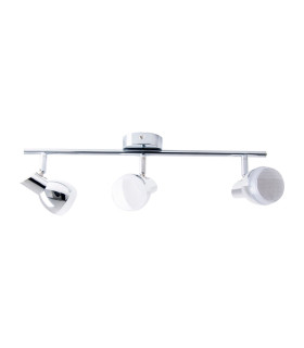 Chromey Triple Ceiling Spotlight Bar Chrome 3000K-1