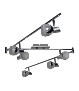 Chromey Ceiling Spotlight Bar Chrome 6xLED 3000K-1