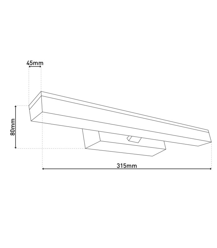 Vareta LED 32cm Bathroom Over Mirror Light Chrome 3000K IP44-4