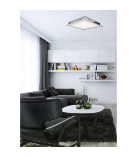 Glasgow LED Decorative Flush Ceiling Light Chrome 3000K-2