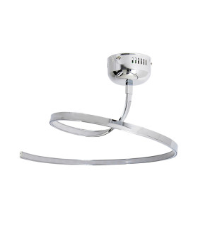 Loop Line Integrated LED Semi Flush Ceiling Light Chrome 3000K-1