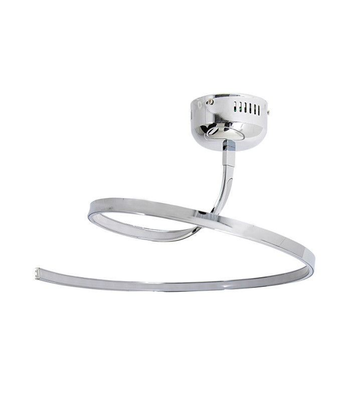 Loop Line Integrated LED Semi Flush Ceiling Light Chrome 3000K-1
