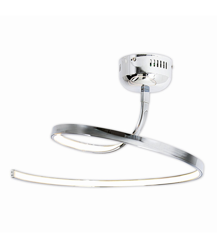 Loop Line Integrated LED Semi Flush Ceiling Light Chrome 3000K-3