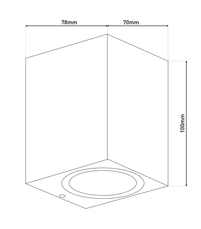 Cubus Outdoor Wall Down Lamp Anthracite 1xGU10 IP65-3