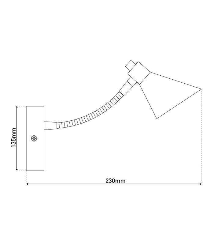 Copper LED Flexible Dome Wall Lamp Copper 3000K-3