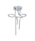 Loop Line Integrated LED Semi Flush Ceiling Light Silver 3000K-1