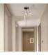 Loop Line Integrated LED Semi Flush Ceiling Light Silver 3000K-3