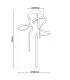 Loop Line Integrated LED Semi Flush Ceiling Light Silver 3000K-4
