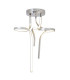 Loop Line Integrated LED Semi Flush Ceiling Light Silver 3000K-5