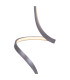 Loop Line Integrated LED Semi Flush Ceiling Light Silver 3000K-9