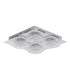 Lucca 31x31cm Integrated LED Semi Flush Ceiling Light Silver 3000K-1
