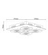 Lucca 31x31cm Integrated LED Semi Flush Ceiling Light Silver 3000K-3
