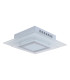 Lucca 28x28cm Integrated LED Semi Flush Ceiling Light Silver 3000K-1