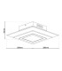Lucca 28x28cm Integrated LED Semi Flush Ceiling Light Silver 3000K-3