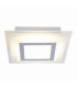 Lucca 28x28cm Integrated LED Semi Flush Ceiling Light Silver 3000K-4