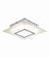 Lucca 28x28cm Integrated LED Semi Flush Ceiling Light Silver 3000K-5
