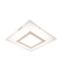 Lucca 28x28cm Integrated LED Semi Flush Ceiling Light Silver 3000K-8