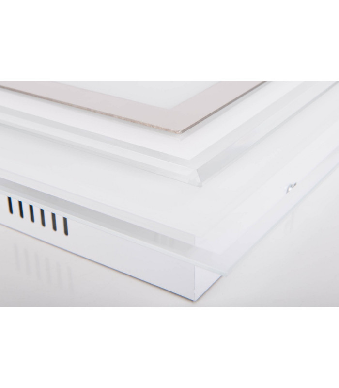 Lucca 28x28cm Integrated LED Semi Flush Ceiling Light Silver 3000K-11