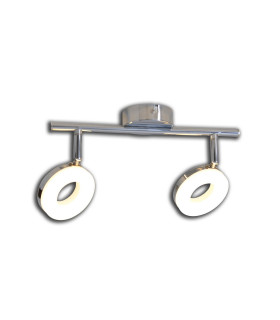 Donut LED Twin Ceiling Spotlight Chrome 3000K-1
