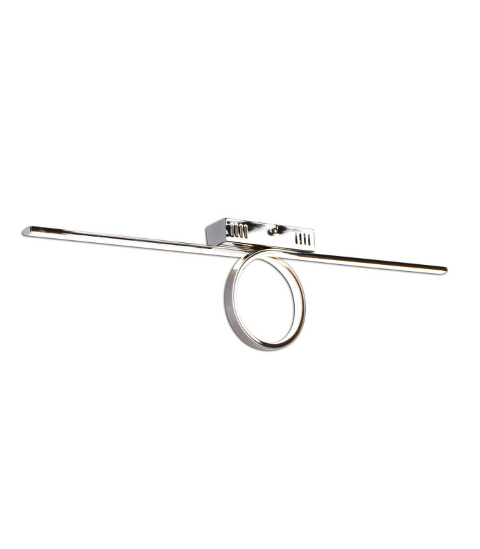 Loop Integrated LED Semi Flush Ceiling Light Chrome 3000-3200K-1