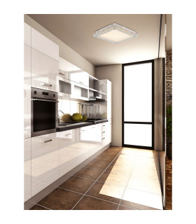 Madrid LED Decorative Flush Ceiling Light Clear/Transparent 3000K-2