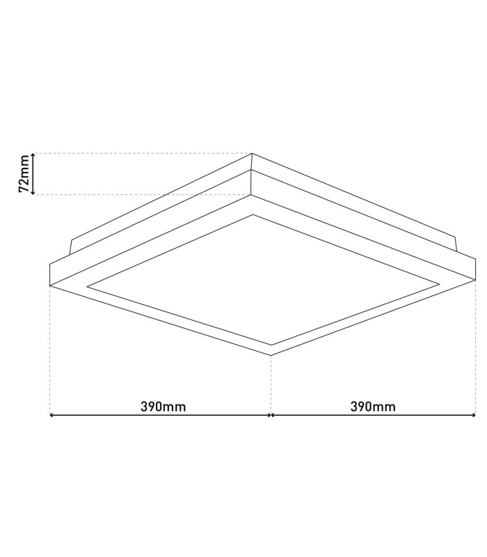 Madrid LED Decorative Flush Ceiling Light Clear/Transparent 3000K-3