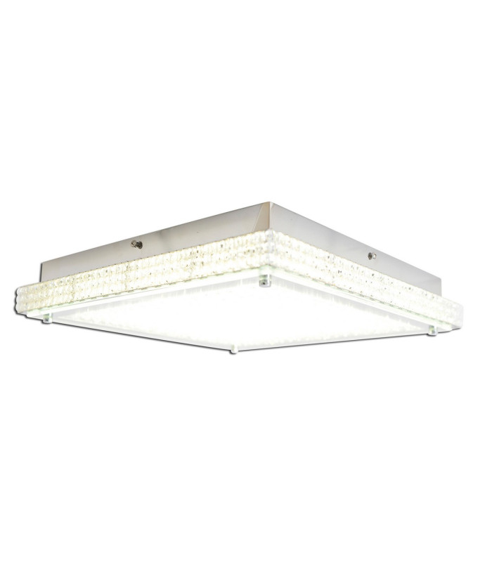 Madrid LED Decorative Flush Ceiling Light Clear/Transparent 3000K-4