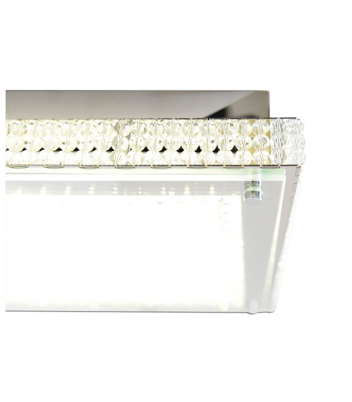 Madrid LED Decorative Flush Ceiling Light Clear/Transparent 3000K-9