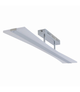 Tiara Integrated LED Semi Flush Ceiling Light Silver 3000K-1