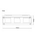 Edingburgh 44x12cm Integrated LED Semi Flush Ceiling Light Chrome 2700K-3