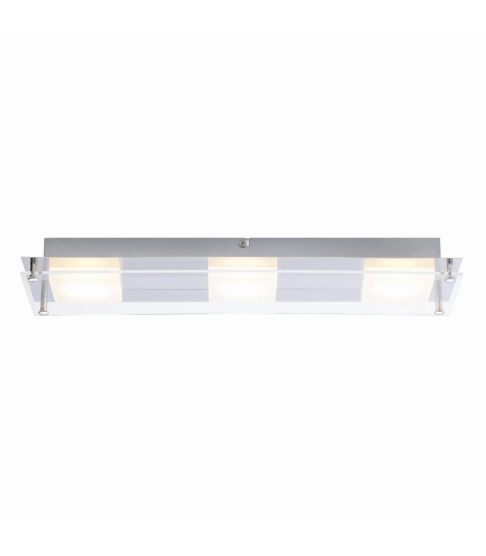 Edingburgh 44x12cm Integrated LED Semi Flush Ceiling Light Chrome 2700K-4