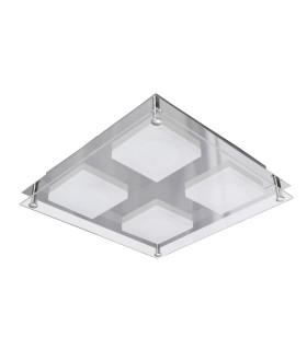 Edingburgh 24x24cm Integrated LED Semi Flush Ceiling Light Chrome 2700K-1