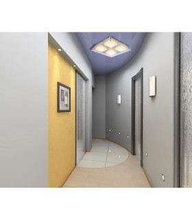 Edingburgh 24x24cm Integrated LED Semi Flush Ceiling Light Chrome 2700K-2