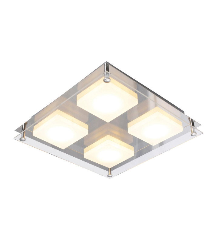 Edingburgh 24x24cm Integrated LED Semi Flush Ceiling Light Chrome 2700K-5