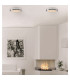 London Dimmable LED Flush Ceiling Light Silver 3000K-4