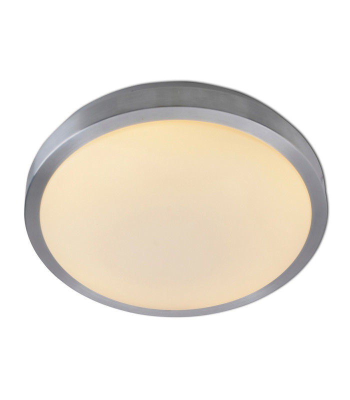 London Dimmable LED Flush Ceiling Light Silver 3000K-6