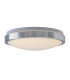 London Dimmable LED Flush Ceiling Light Silver 3000K-7