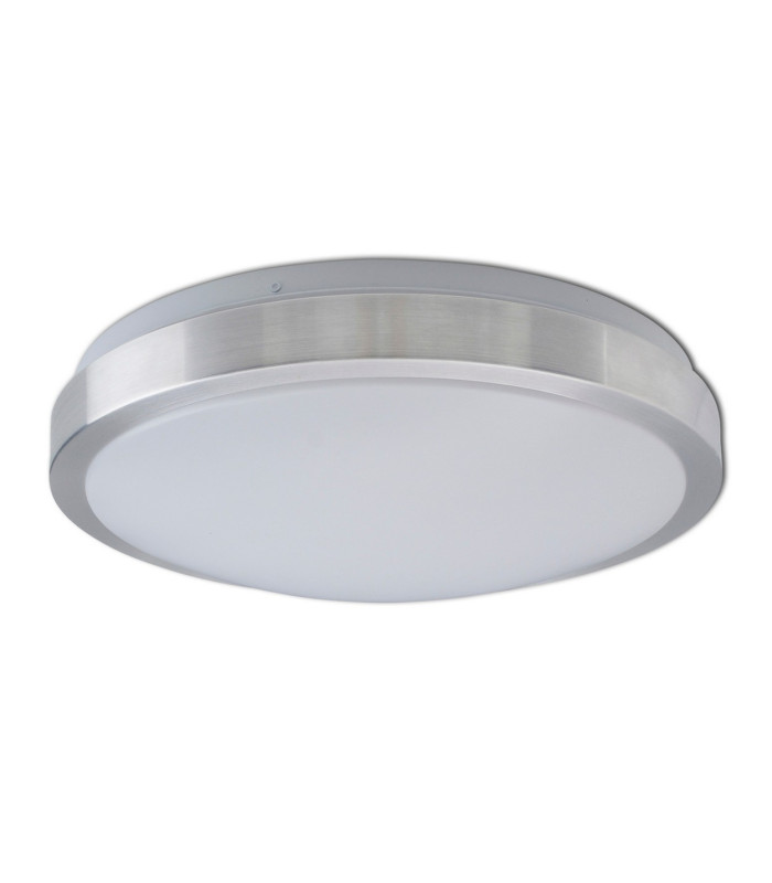 London Dimmable LED Flush Ceiling Light Silver 3000K-9