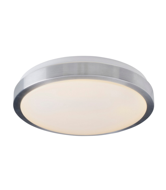 London Dimmable LED Flush Ceiling Light Silver 3000K-10