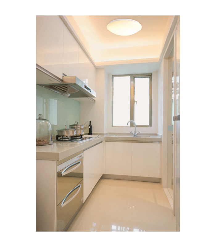 Dublin LED Flush Ceiling Light White 3100K-3
