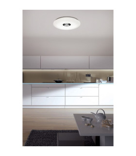 Nashville Dimmable LED CCT Flush Ceiling Light White 2773-6592K IP44 Remote Control-2