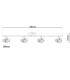 Affi LED Ceiling Spotlight Bar Chrome 3000K-3