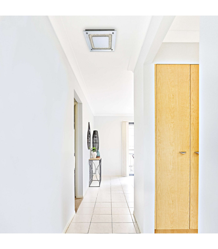 Thun LED Decorative Flush Ceiling Light Chrome 3065K-3