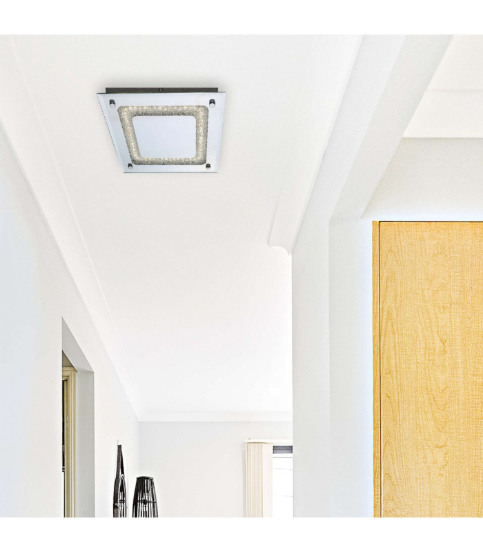 Thun LED Decorative Flush Ceiling Light Chrome 3065K-4