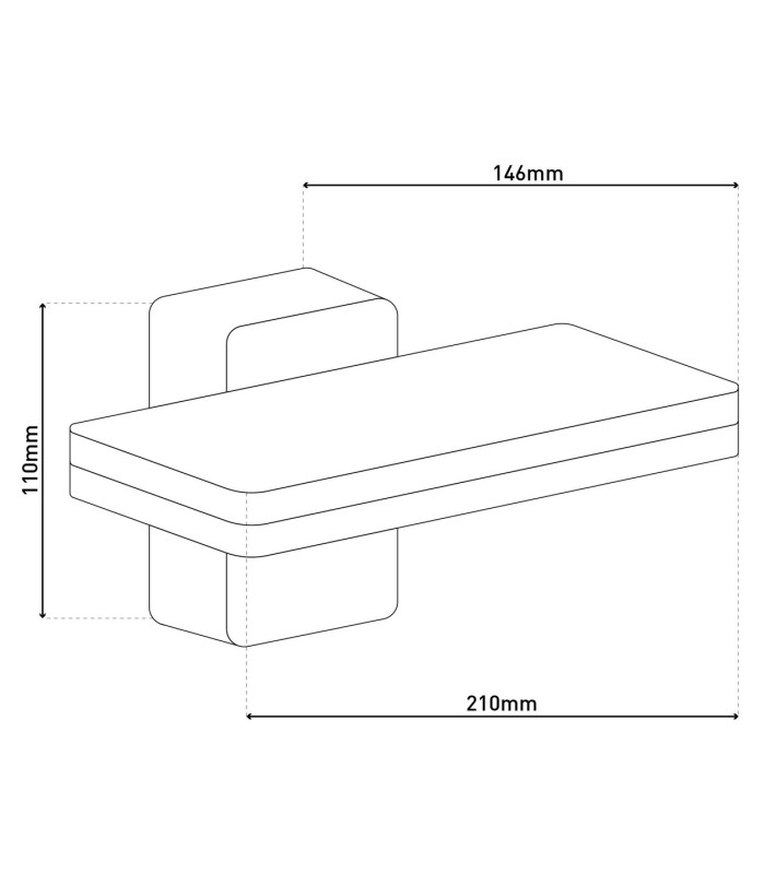 Clair LED Outdoor Wall Down Lamp Anthracite 3000K IP65-3