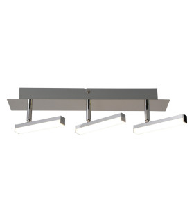 Turin Integrated LED Semi Flush Ceiling Light Chrome 3000K-1