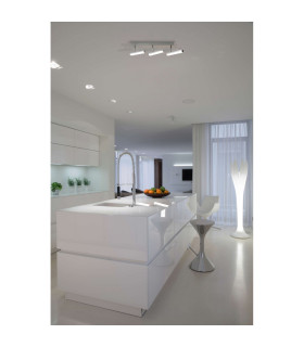 Turin Integrated LED Semi Flush Ceiling Light Chrome 3000K-2