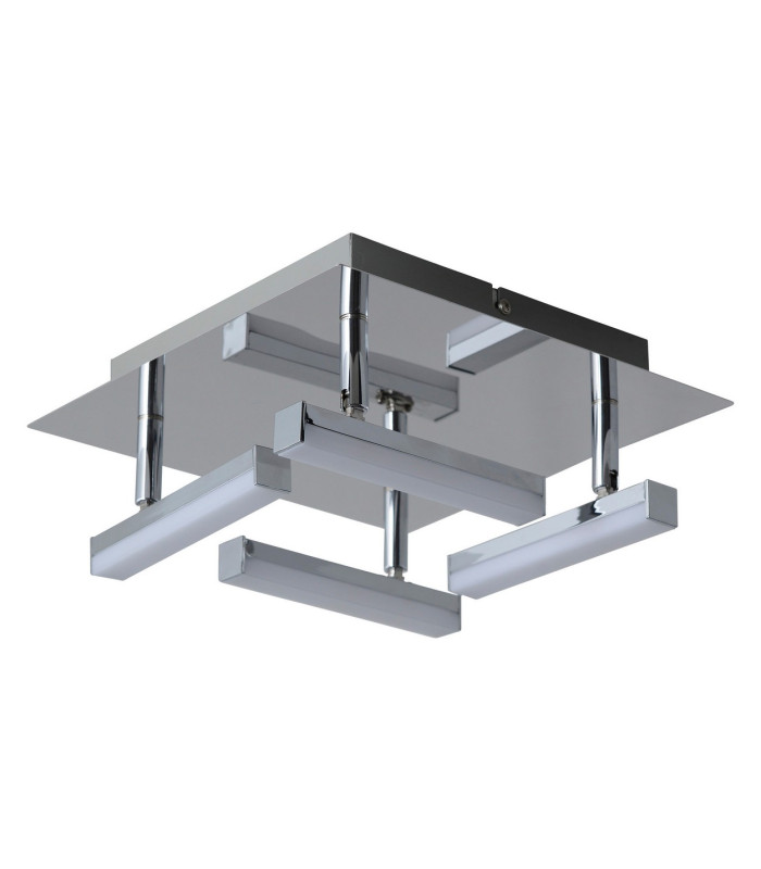 Turin Dimmable Integrated LED Semi Flush Ceiling Light Chrome 3000K-1